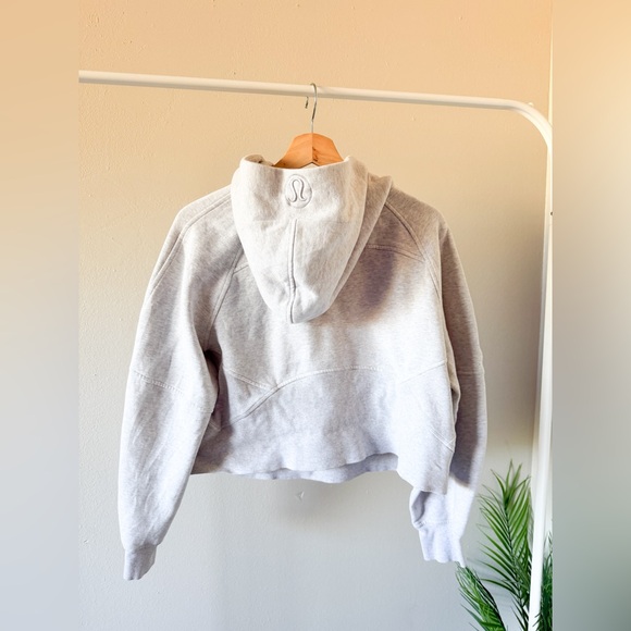 Lululemon scuba oversized hoodie 1/2 zip up heathered grey size M/L - Picture 4 of 5